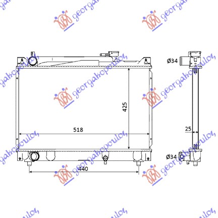 ΨΥΓΕΙΟ 2.0 V6-2.0 16V(42x52x27) ΠΑΡ.ΟΔ (KOYO) - SUZUKI VITARA 4D 92-05 thumbnail