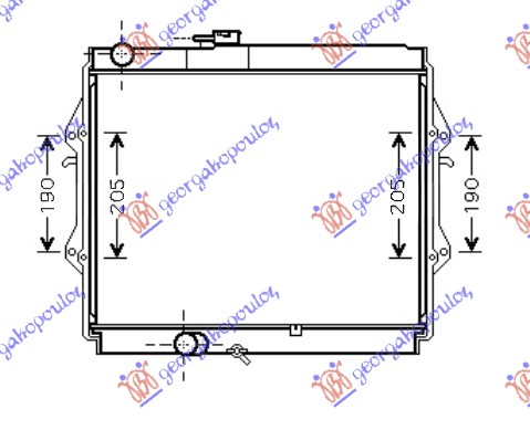 ΨΥΓΕΙΟ ΝΕΡΟΥ 2.4D (45x52.5x2.7) (KOYO) - TOYOTA HI-LUX (LN 145) 2WD 98-01 thumbnail