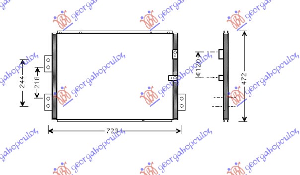 ΨΥΓΕΙΟ A/C (64,5x44.8x16) - TOYOTA HI-ACE (LXH-RCH) 95-06 thumbnail