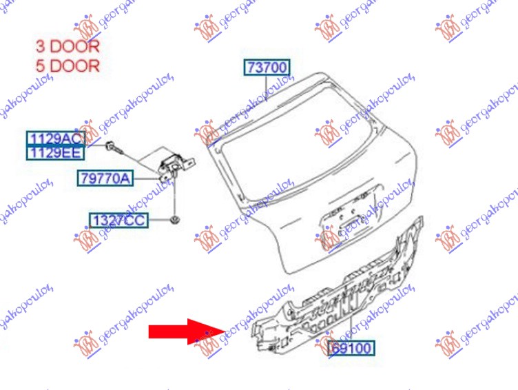 ΠΟΔΙΑ ΟΠΙΣΘΙΑ (Γ) - HYUNDAI ACCENT H/B 99-02 thumbnail