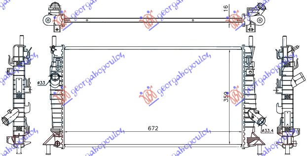 ΨΥΓ. ΓΙΑ ΟΛΑ ΒΕΝΖ. Μ/Α +/-AC(67x37.2) (KOYO) - FORD FOCUS C-MAX 03-07 thumbnail