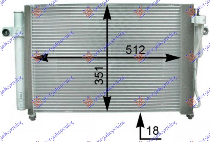 ΨΥΓΕΙΟ A/C 1,1-1.3i-1.6i12V (50.3x35) - HYUNDAI GETZ 02-05 thumbnail