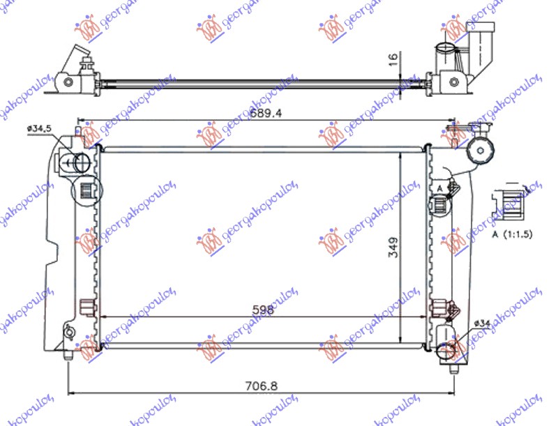 ΨΥΓΕΙΟ ΝΕΡΟΥ 1.8 i-VVTi ΑΥΤΟΜΑΤΟ ΒΕΝΖΙΝΗ (600x350)(KOYO) - TOYOTA AVENSIS (T25) 03-08 thumbnail