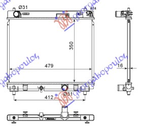 ΨΥΓΕΙΟ ΠΕΤΡΕΛ.1.4 D-4D (66KW)(350x480x16) - TOYOTA YARIS 05-11 thumbnail