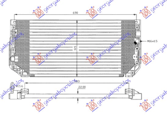 ΨΥΓΕΙΟ A/C (68x32) ΙΑΠΩΝΙΚΟ - TOYOTA COROLLA (E 11) SDN 97-99 thumbnail