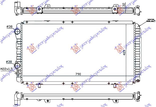 ΨΥΓΕΙΟ ΝΕΡΟΥ ΒΕΝΖΙΝΗ-ΠΕΤΡΕΛΑΙΟ (790x410x34) (MECHANICAL) - FIAT DUCATO 94-02 thumbnail