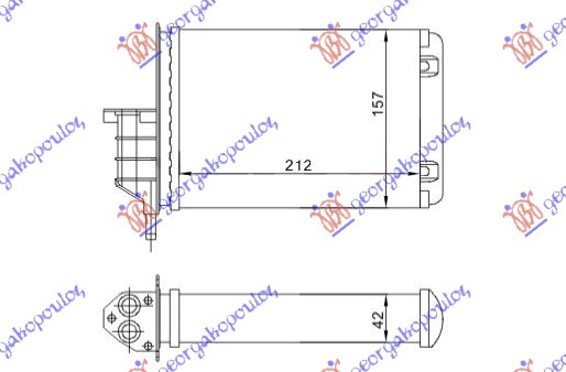 ΨΥΓΕΙΟ ΚΑΛΟΡΙΦΕΡ (M) +/-AC(215x158) XΩΡΙΣ ΡΟΥΜΠΙΝΕΤΟ - FIAT SEICENTO 98-01 thumbnail