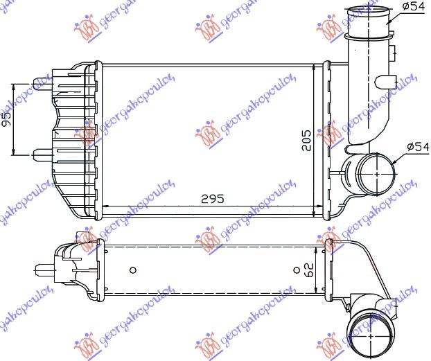 ΨΥΓΕΙΟ INTERCOOLER TURBO DSL(295x202x60) - FIAT DUCATO 02-06 thumbnail