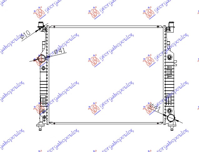 ΨΥΓΕΙΟ ΝΕΡΟΥ (ΟΛΑ) M/A +/-A/C(63.5Χ53) - MERCEDES ML (W164) 05-11 thumbnail