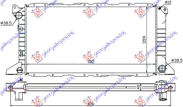 ΨΥΓΕΙΟ 2.5D-2.5TD +A/C (70,2x36) - FORD TRANSIT 95-00 thumbnail