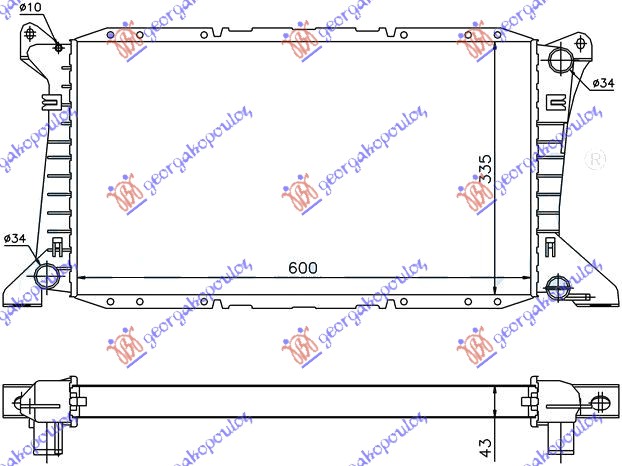 ΨΥΓΕΙΟ 2.0 ΒΕΝΖΙΝΗ (-AC) (60x33,3) - FORD TRANSIT 95-00 thumbnail