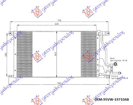 ΨΥΓΕΙΟ A/C ΒΕΝΖ-ΠΕΤΡ(65x36.5) - FORD TRANSIT 95-00 thumbnail