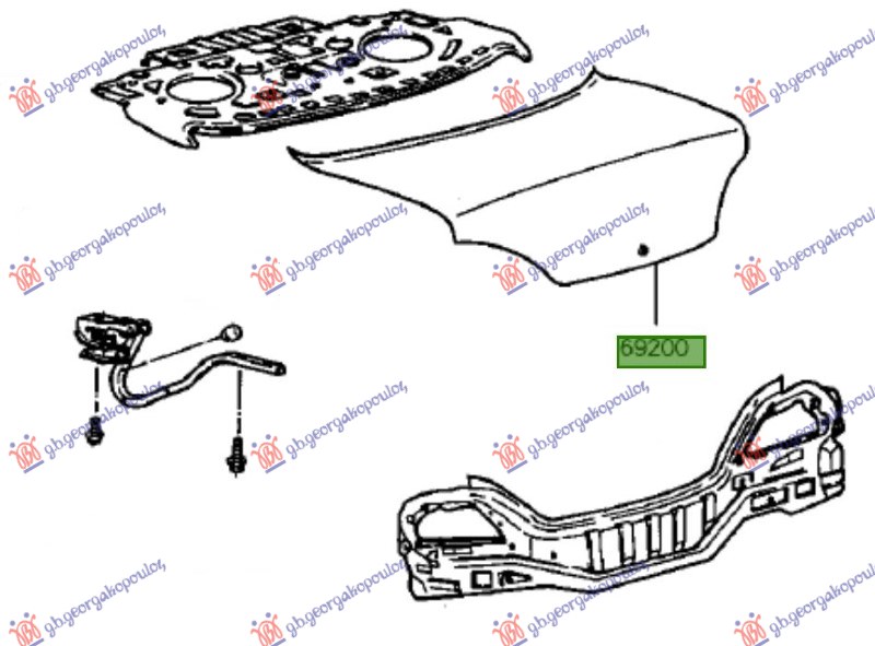 ΚΑΠΩ ΠΙΣΩ (Γ) - HYUNDAI LANTRA J2 95-98 thumbnail