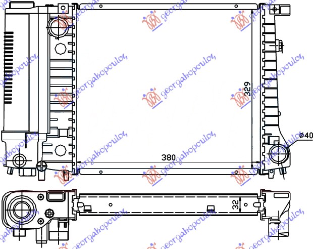 ΨΥΓΕΙΟ 1,6-1,8 Μ40 (38x32,8) (MAHLE BEHR PREMIUM LINE) - BMW SERIES 3 (M40) 88-90 thumbnail