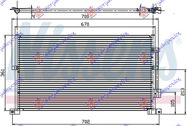 ΨΥΓΕΙΟ A/C -02 ΓΙΑ ΟΛΑ ΒΖ/DS (63x36x2.2) - FORD MONDEO 00-07 thumbnail