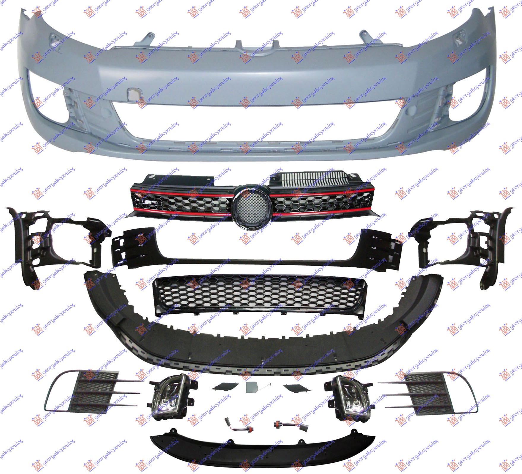 ΠΡΟΦΥΛ. ΕΜΠΡΟΣ (LOOK GTi) ΚΟΜΠΛΕ Μ/ΜΑΣΚΑ - VW GOLF VI 08-13 thumbnail
