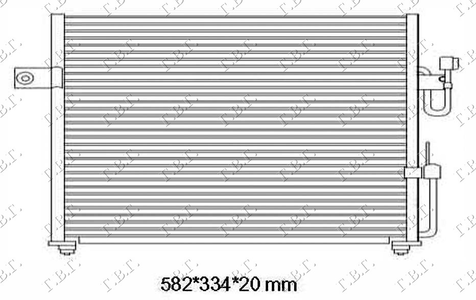 ΨΥΓΕΙΟ A/C ΒΕΝΖΙΝΗ (50,8x33) - HYUNDAI ACCENT L/B 94-97 thumbnail