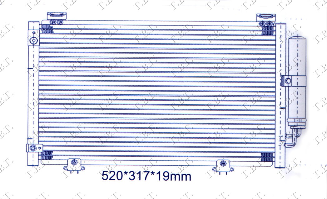 ΨΥΓΕΙΟ A/C (49,5x31) - TOYOTA YARIS VERSO 99-06 thumbnail