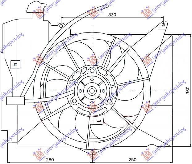 ΒΕΝΤΙΛ. ΨΥΓ. ΚΟΜΠΛΕ 1,3-1,5 ΙΑΠ. ΒΕΝ.+AC - TOYOTA YARIS VERSO 99-06 thumbnail