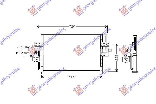 ΨΥΓΕΙΟ A/C -92 (59.7x30.5x2.5)(PAK.12MΜ) - NISSAN PRIMERA (P10) SDN-L/B 90-96 thumbnail