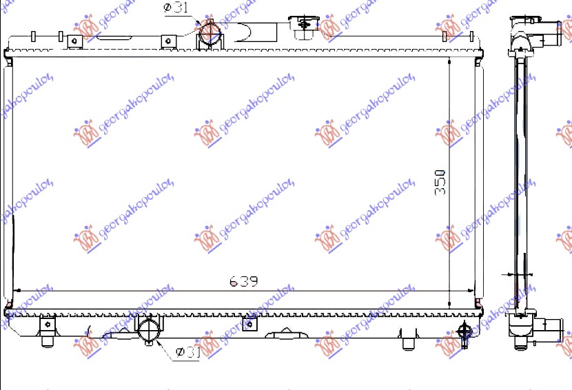 ΨΥΓΕΙΟ 1,3-1,6 +/-A/C (63,8x35) (VALEO CLASSIC) - TOYOTA COROLLA (E 10) SDN-S.W. 92-96 thumbnail