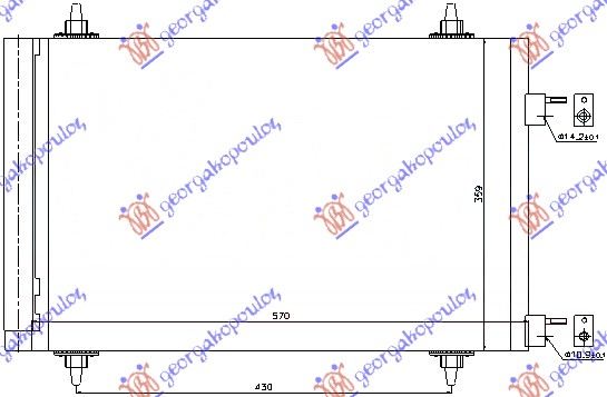 ΨΥΓΕΙΟ A/C ΒΕΝΖΙΝΗ/ΠΕΤΡΕΛΑΙΟ (53,5x36,1) (ΠΛΑΚΑΚΙ ΠΛΑΙΝΟ) - CITROEN BERLINGO 08-15 thumbnail