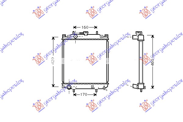 ΨΥΓΕΙΟ ΝΕΡΟY 1,0i 12V (37,5x32,5x1,6)MHX - DAIHATSU SIRION 99-05 thumbnail