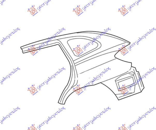 ΦΤΕΡΟ ΠΙΣΩ 5Π (Γ) - KIA RIO 99-02 thumbnail