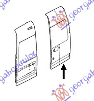 ΠΟΡΤΑ ΠΙΣΩ ΔΙΠΛΗ ΚΛΕΙΣΤΗ (ΨΗΛΗ ΚΑΡΟΤΣΑ) (Γ) - FORD TRANSIT CONNECT 03-10 thumbnail