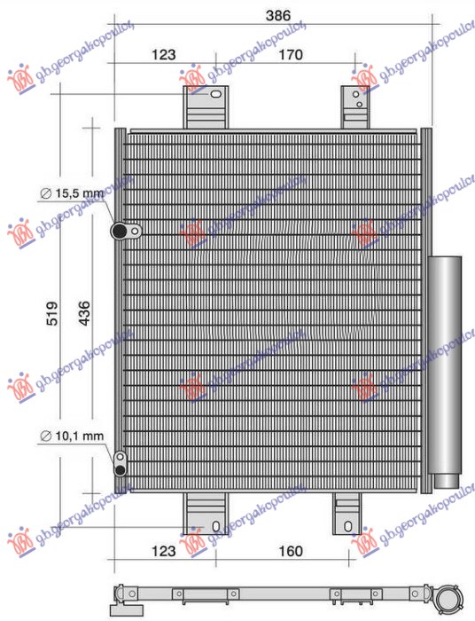 ΨΥΓΕΙΟ A/C ΓΙΑ ΟΛΑ (385x435x16) - DAIHATSU MATERIA 07- thumbnail