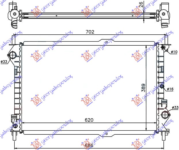 ΨΥΓΕΙΟ 1,8 ΒΕΝΖ-1,8TDCI-A/C (62x38,9x28) - FORD TRANSIT CONNECT 10-13 thumbnail