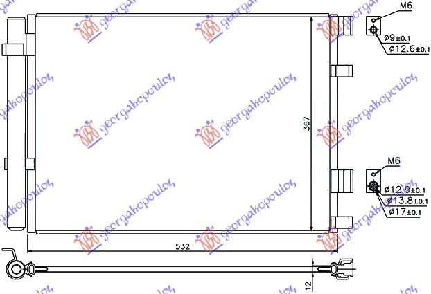 ΨΥΓΕΙΟ A/C 1.1-1.4CRDi (50.5x36.5x12) - HYUNDAI i20 12-14 thumbnail