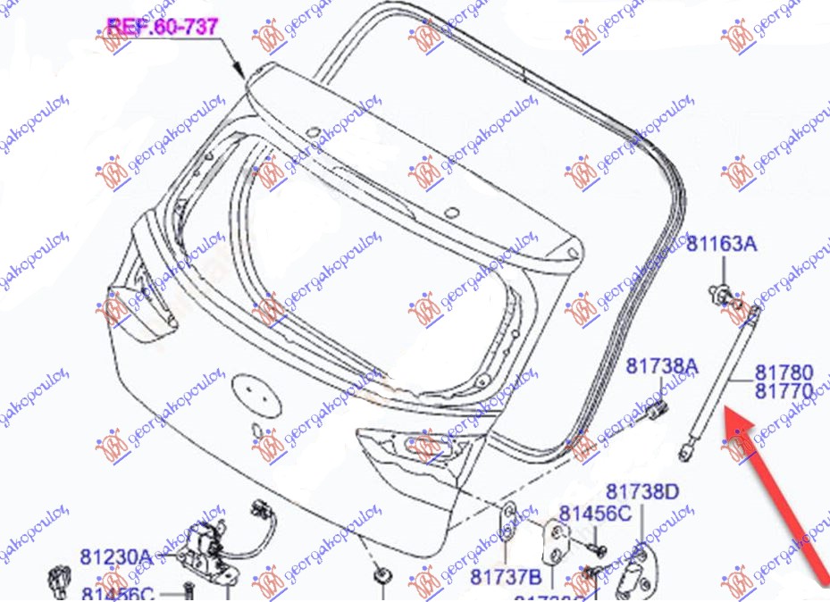 ΑΜΟΡΤΙΣΕΡ ΜΠΑΓΚΑΖ (Γ) - HYUNDAI i20 (H/B) 14-18 thumbnail