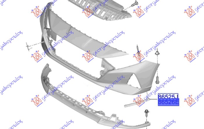 ΒΑΣΗ ΠΡΟΦΥΛΑΚΤΗΡΑ ΕΜΠΡΟΣ ΑΝΩ ΠΛΑΣΤΙΚΗ (Γ) - HYUNDAI i20 20-24 thumbnail