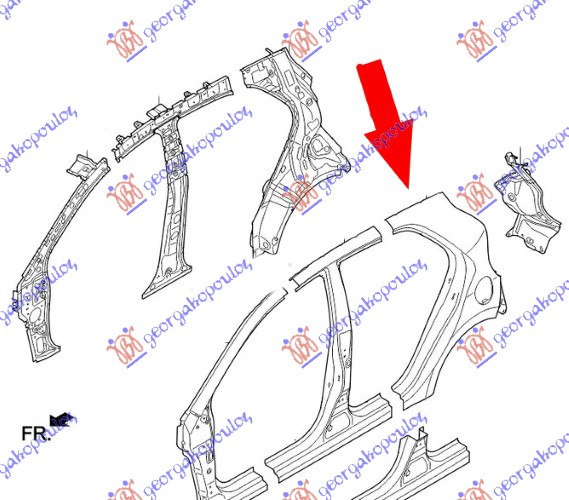 ΦΤΕΡΟ ΠΙΣΩ 5Π (Γ) - KIA PICANTO 11-15 thumbnail