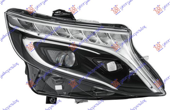 ΦΑΝΟΣ ΕΜΠΡΟΣ FULL LED ΕΞΥΠΝΟ ΓΚΡΙ (HELLA) - MERCEDES V (W447) 20- thumbnail