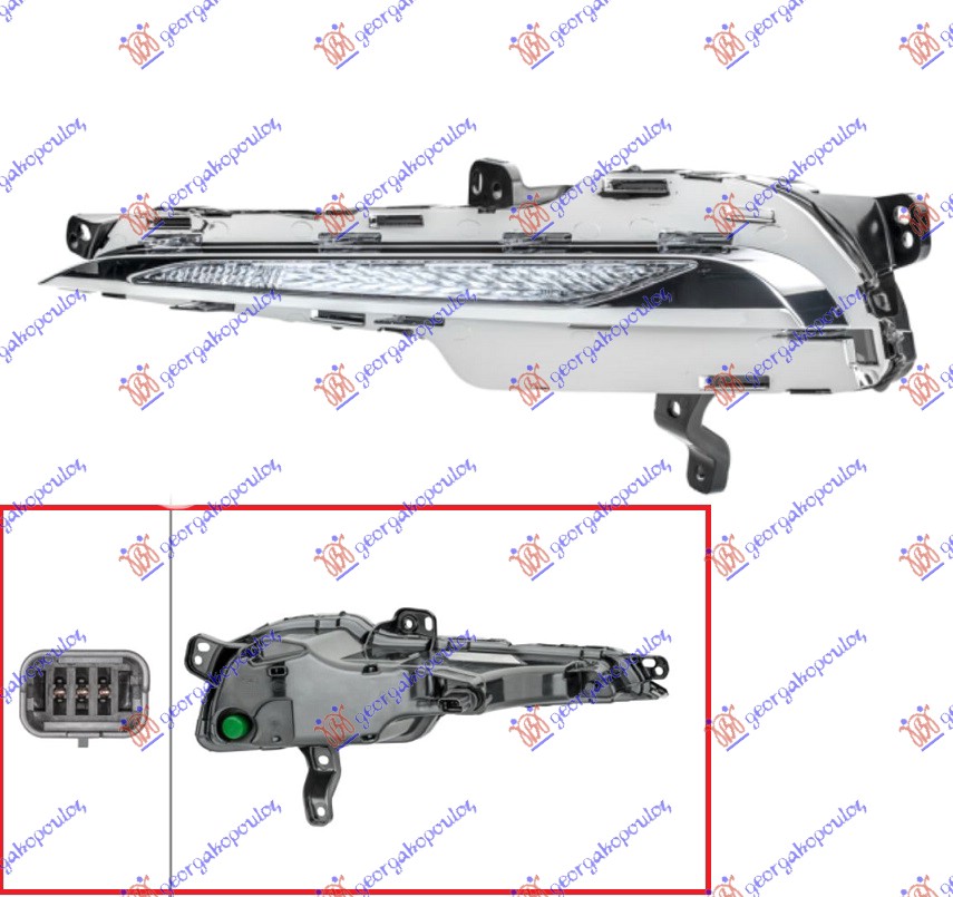 ΦΛΑΣ ΕΜΠΡΟΣ LED (HELLA) - PEUGEOT 308 17-21 thumbnail