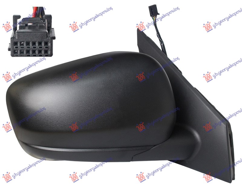 ΚΑΘΡΕΦΤΗΣ ΗΛΕΚΤΡ. ΘΕΡΜΑΙΝ. ΜΕ ΑΙΣΘΗΤ. (12H7P) (CONVEX GLASS) (Α ΠΟΙΟΤΗΤΑ) - RENAULT EXPRESS 21- thumbnail
