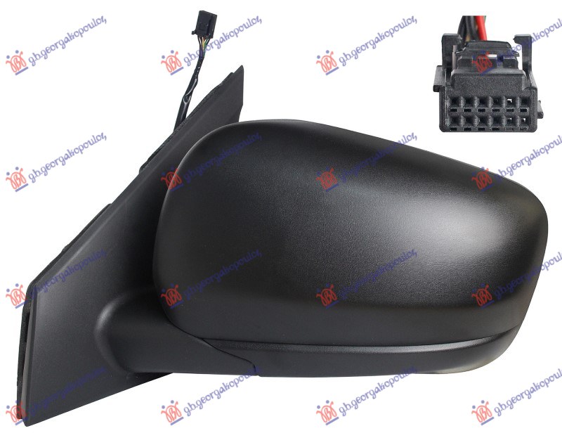 ΚΑΘΡΕΦΤΗΣ ΗΛΕΚΤΡ. ΘΕΡΜΑΙΝ. (12H5P) (CONVEX GLASS) (Α ΠΟΙΟΤΗΤΑ) - RENAULT EXPRESS 21- thumbnail
