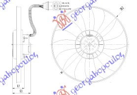 ΒΕΝΤΙΛΑΤΕΡ ΨΥΓΕΙΟΥ (ΜΟΤΕΡ+ΦΤΕΡΩΤΗ) (390mm) (90w) (3pin) (ΤΥΠΟΥ TEMIC) - SKODA ROOMSTER 10-15 thumbnail