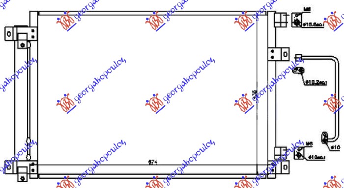 ΨΥΓΕΙΟ A/C 3.0 ΒΕΝΖΙΝΗ (645x438x16) - SUBARU TRIBECA 08-14 thumbnail
