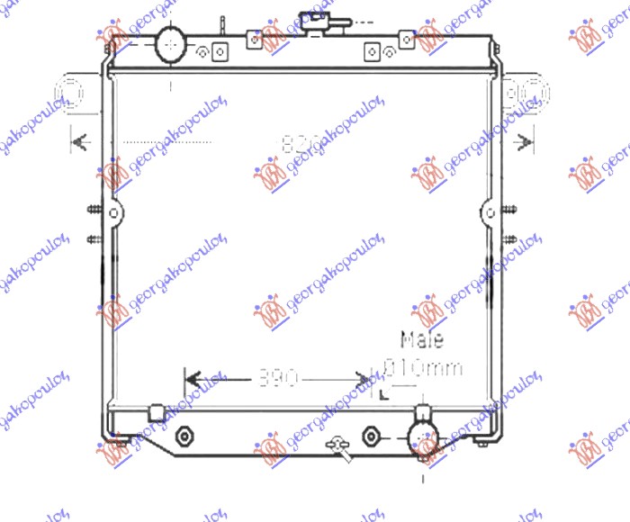 ΨΥΓΕΙΟ ΝΕΡΟΥ 4.7i ΒΕΝΖΙΝΗ ΑΥΤΟΜΑΤΟ +/-A/C (510x698) - TOYOTA LAND CRUISER (J10) 98- thumbnail