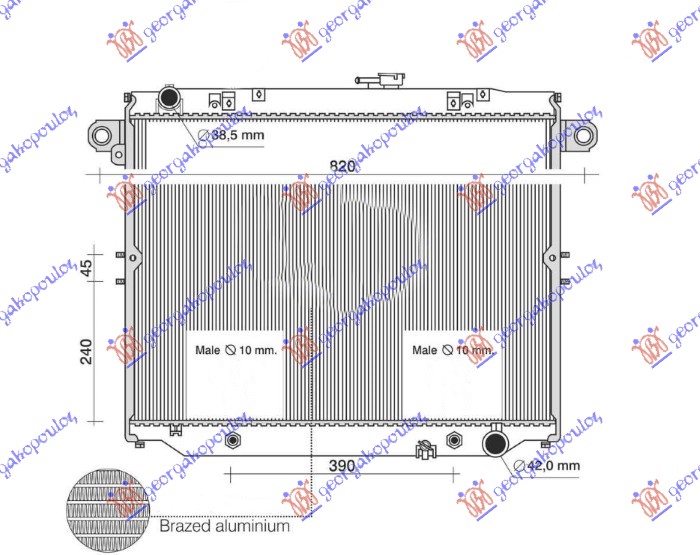 ΨΥΓΕΙΟ ΝΕΡΟΥ 4.2TD ΠΕΤΡΕΛΑΙΟ +/- A/C ΑΥΤΟΜΑΤΟ (510x694) - TOYOTA LAND CRUISER (J10) 98- thumbnail