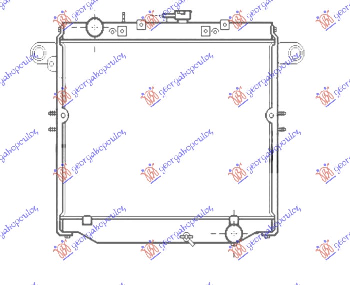 ΨΥΓΕΙΟ ΝΕΡΟΥ 4.2TD ΠΕΤΡΕΛΑΙΟ +/- A/C ΜΗΧΑΝΙΚΟ (510x690) - TOYOTA LAND CRUISER (J10) 98- thumbnail