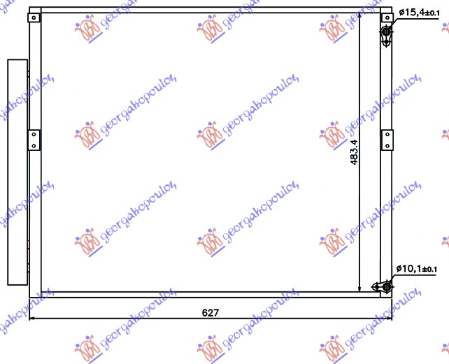 ΨΥΓΕΙΟ A/C (62.7x50.3x1.6) - TOYOTA LAND CRUISER PRADO 120 (J12) 02-11 thumbnail