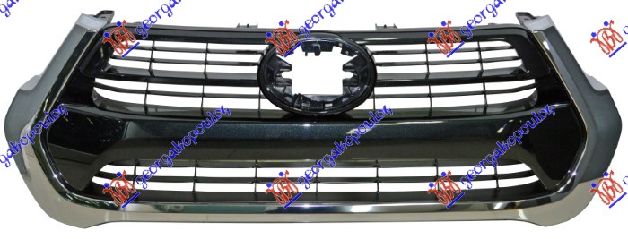 ΜΑΣΚΑ ΜΑΥΡΗ ΜΕ ΧΡΩΜΙΟ ΠΛΑΙΣΙΟ - TOYOTA HI-LUX 2WD/4WD 20- thumbnail