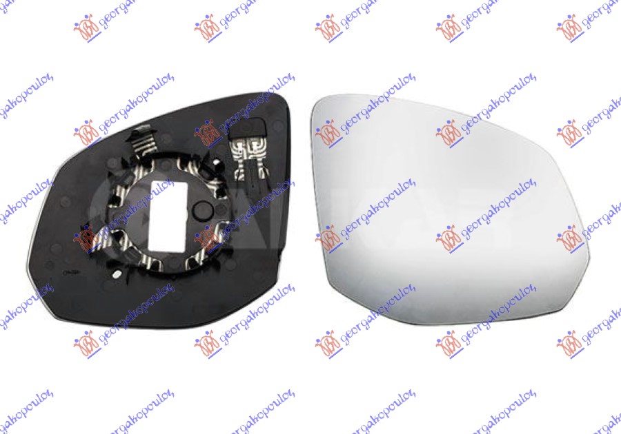 ΚΡΥΣΤΑΛΛΟ ΚΑΘΡΕΦΤΗ ΘΕΡΜΑΙΝΟΜΕΝΟ (CONVEX GLASS) - VW TRANSPORTER (T7) 22- thumbnail